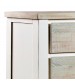 Valencia Bedside Table Coastal Grey and Miami White Colour Two Drawers